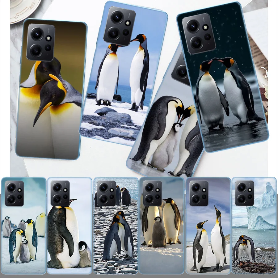 Penguins Love at the North Pole Cover Case For Xiaomi Redmi Note 12S 12 11 Pro Plus 11T 11S 10 5G 10S 9 9T 9S 8 8T 7 5A Pro TPU