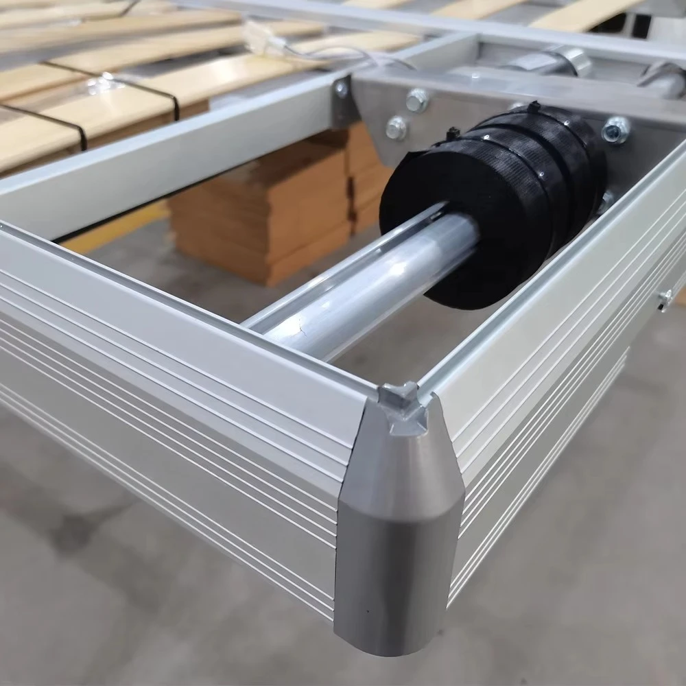Electric bed lift system with aluminum frame for motorhomes, campers, caravans