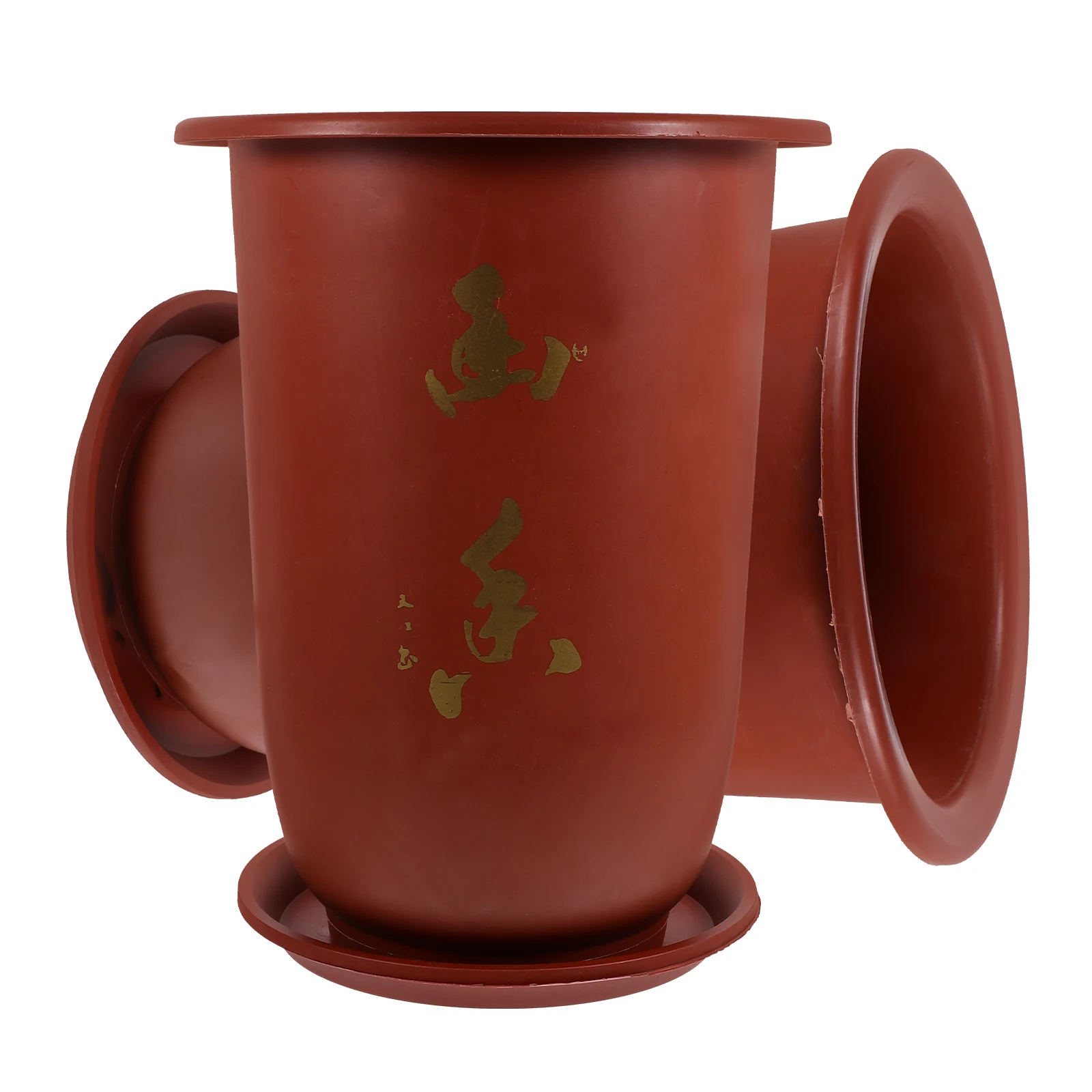 

2pcs Resin Orchid Pot With Saucer Durable Plant Pots For Indoor Outdoor Orchid Nursery Planter Flowerpot For Succulents Cactus