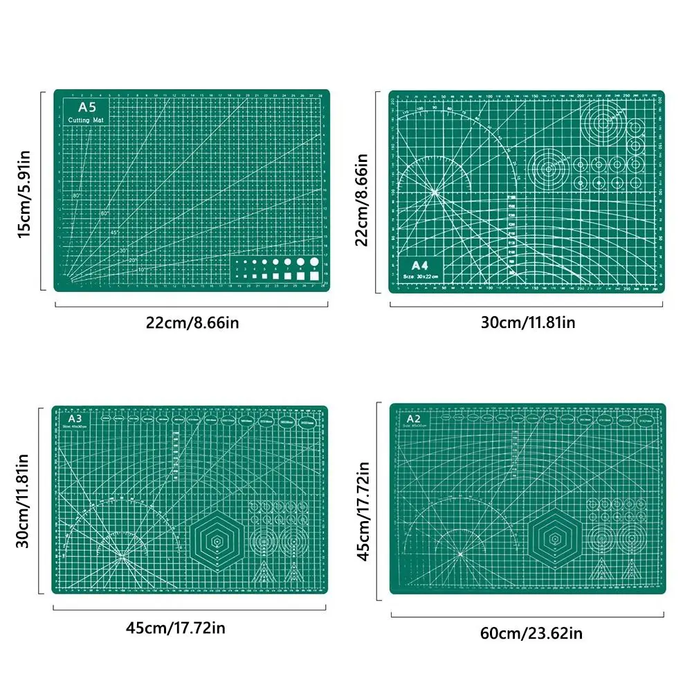 Almohadilla de corte de papel de PVC duradera A1/A2/A3/A4/A5/A6, tabla de cortar de doble cara, estera de corte de línea de rejilla Manual, tallado de arte DIY