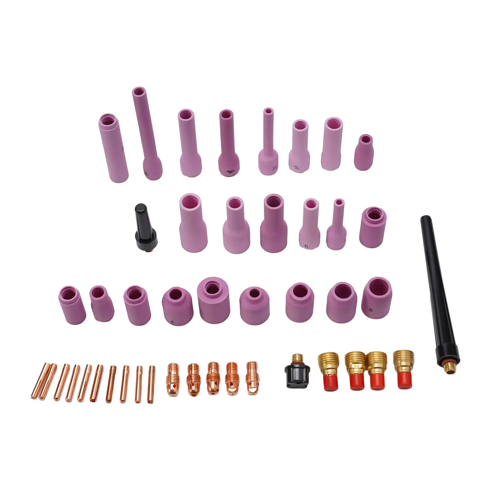 46 Pieces For TIG Gas Lens Collet Body for SR WP9 20 25 For TIG Welding Torch Fits Multiple Air and Water Cooled Series