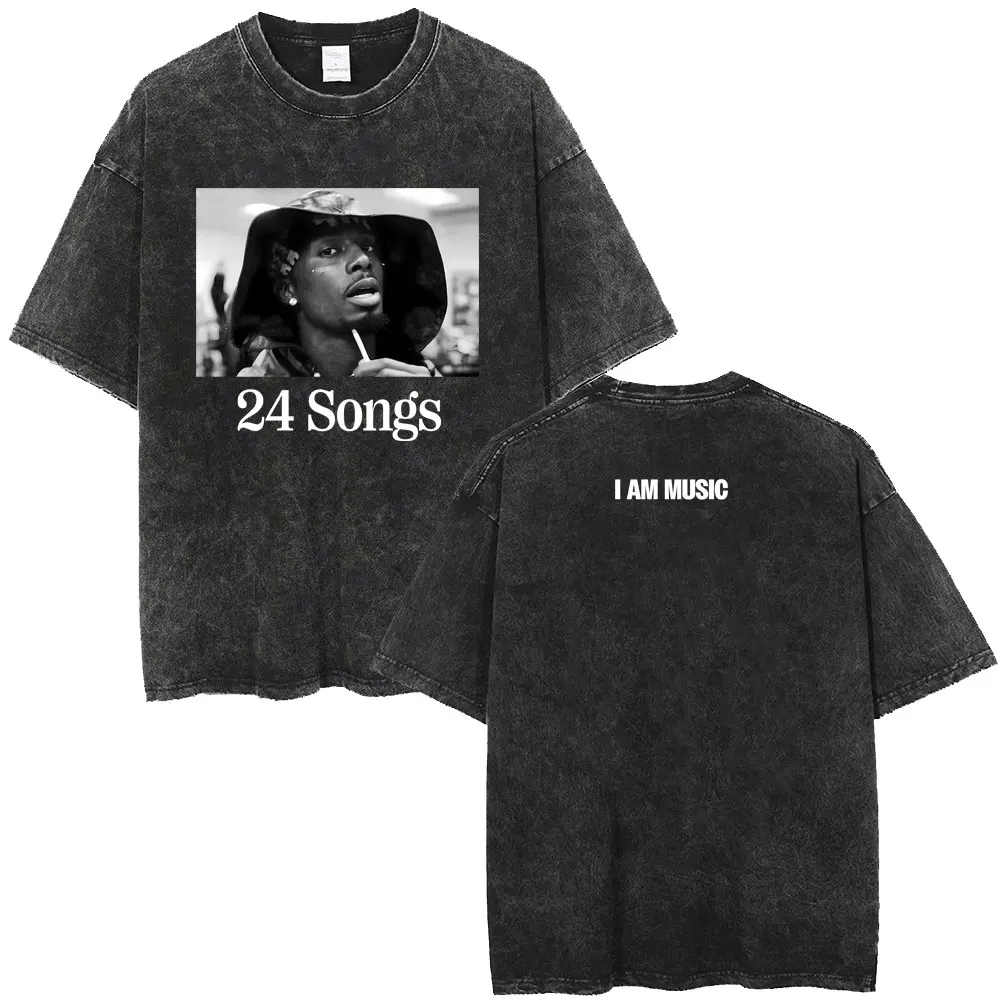 Retro Washed Rapper Playboi Carti Bring That Money Home T Shirt Opium Merch T-shirt Men's Hip Hop Oversized T-shirts Streetwear