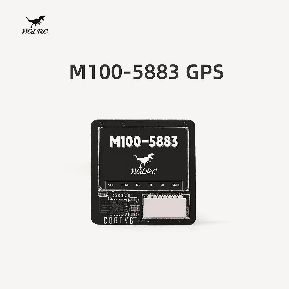 

HGLRC M100-5883 GPS Module with Compass Ceramic Antenna on-board LED Indicators 21x21mm for RC Airplane FPV Long Range