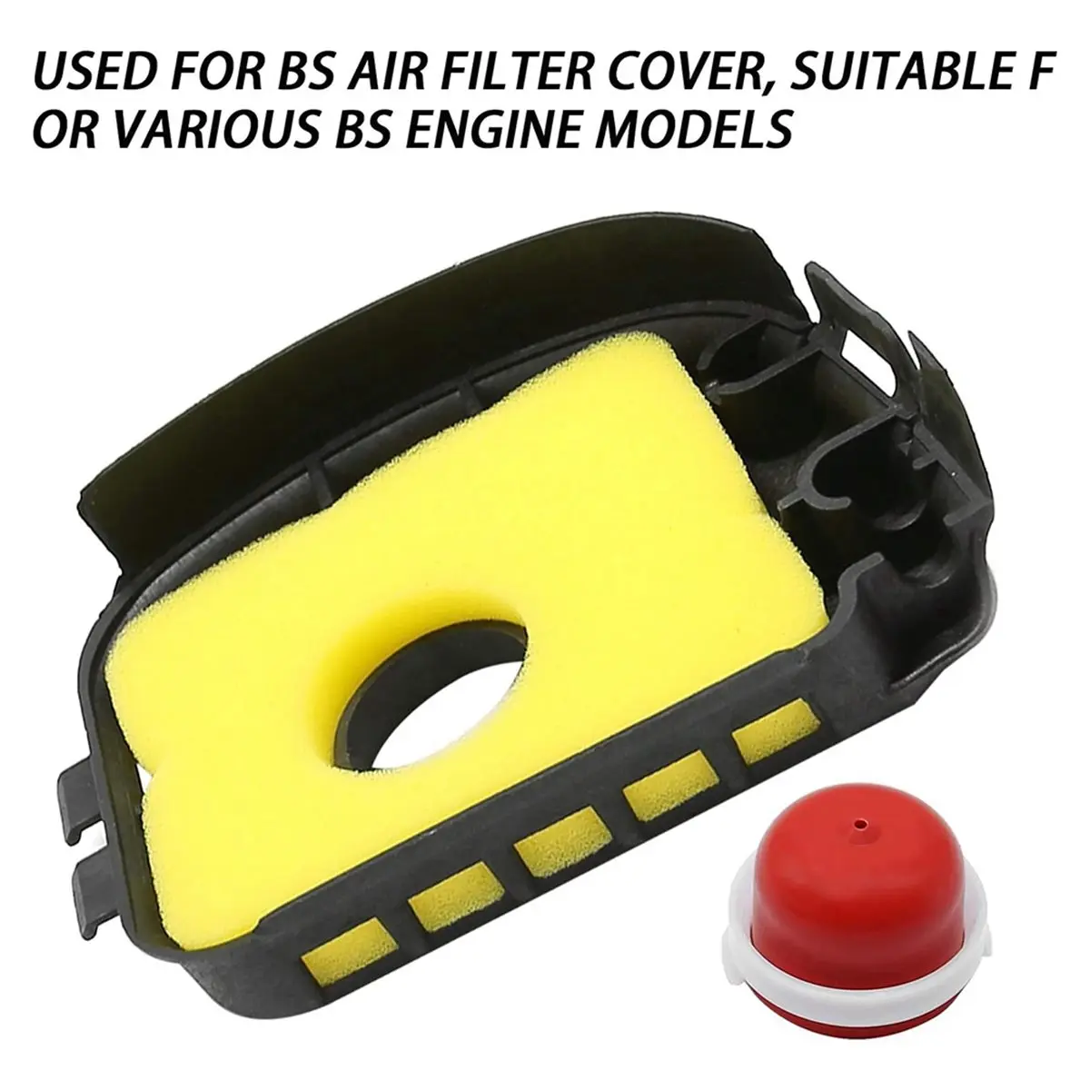 Air Cleaner Cover 595660,Foam Filter 799579,and Primer Bulb 594281 Kit for BS 550E / 550EX Engine Series Lawn Mowers