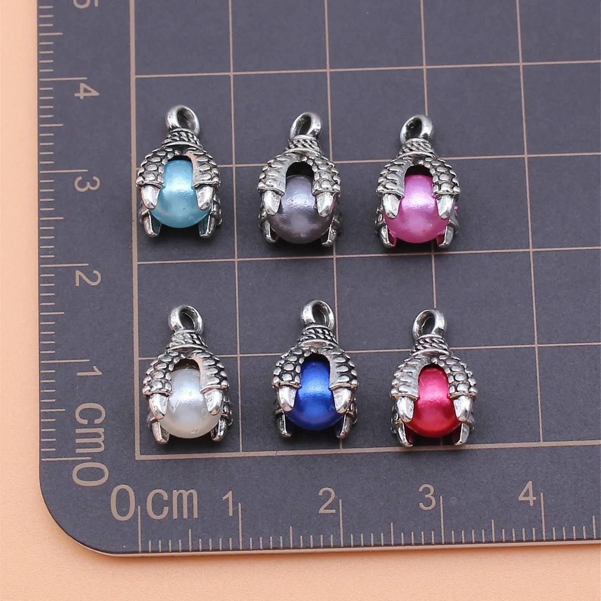 

250Pcs/Bag 6 Styles Antique Silver Color Eagle Claw With Ball Charms Pendant Diy Jewelry Accessories For Jewelry Making