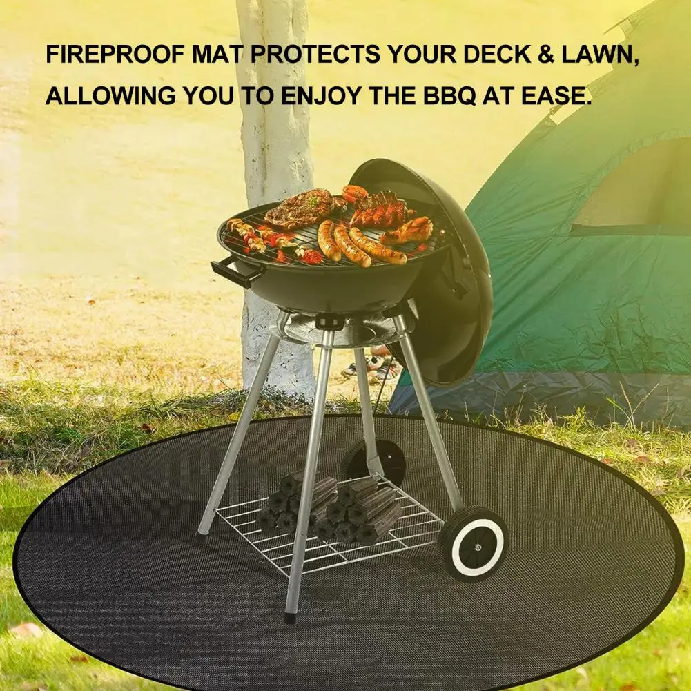 Bbq Grill Fireproof Mat Fireproof Outdoor Mat for Bbq Grill Fireplace Heat-resistant Anti-slip Rug for Patio Deck for Camping