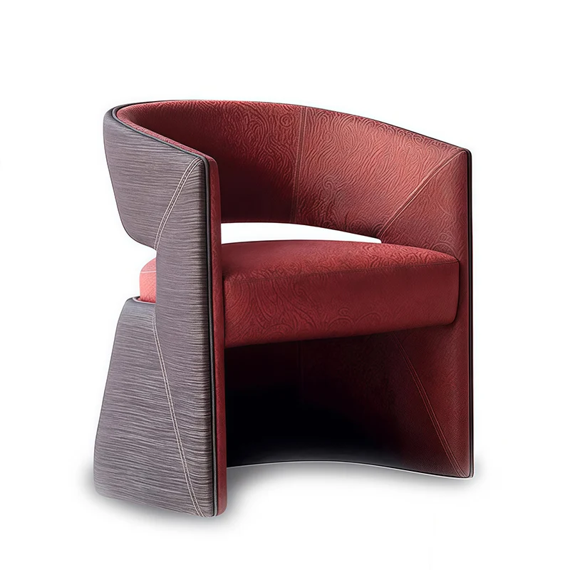 Italian Modern Simple Single Casual Sofa Back Style Bedroom Apartment Villa Hotel Living Room Armrest