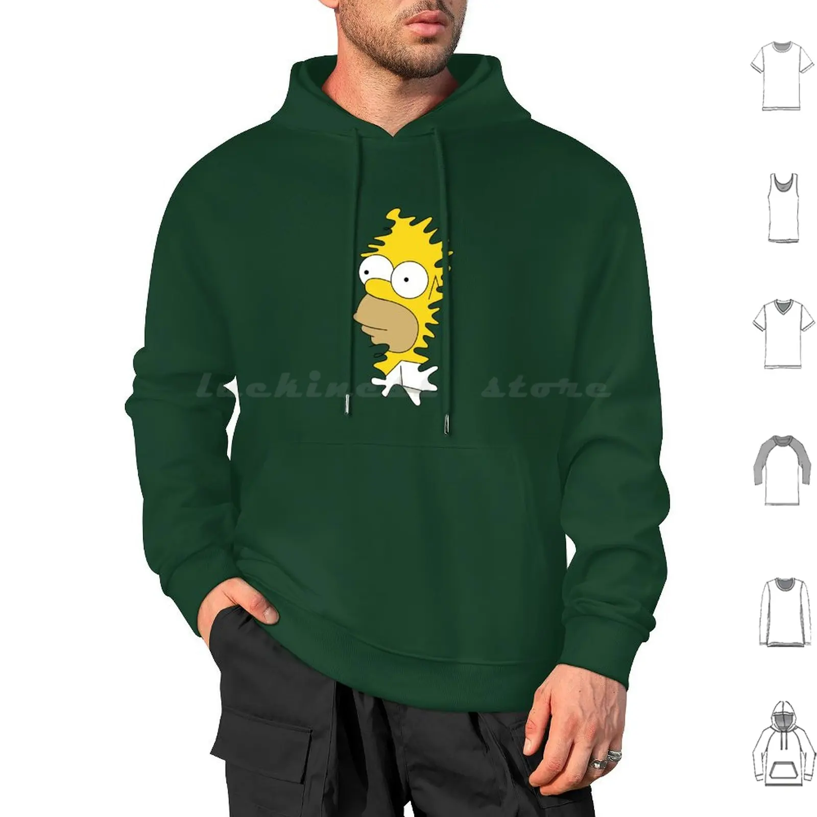 Sudadera de manga larga de algodón con capucha para hombre y mujer, prenda divertida de dibujo animado de la planta que desaparece, Omg Fear Help Comic Dho