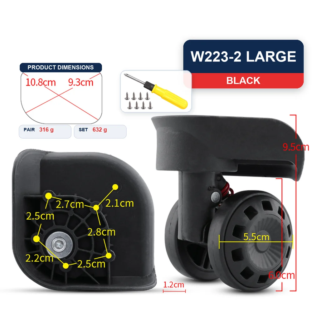 Replacement Luggage Wheel For Kangaroo Wear Resistant Silent Smooth Rolling Durable Caster Repair Part