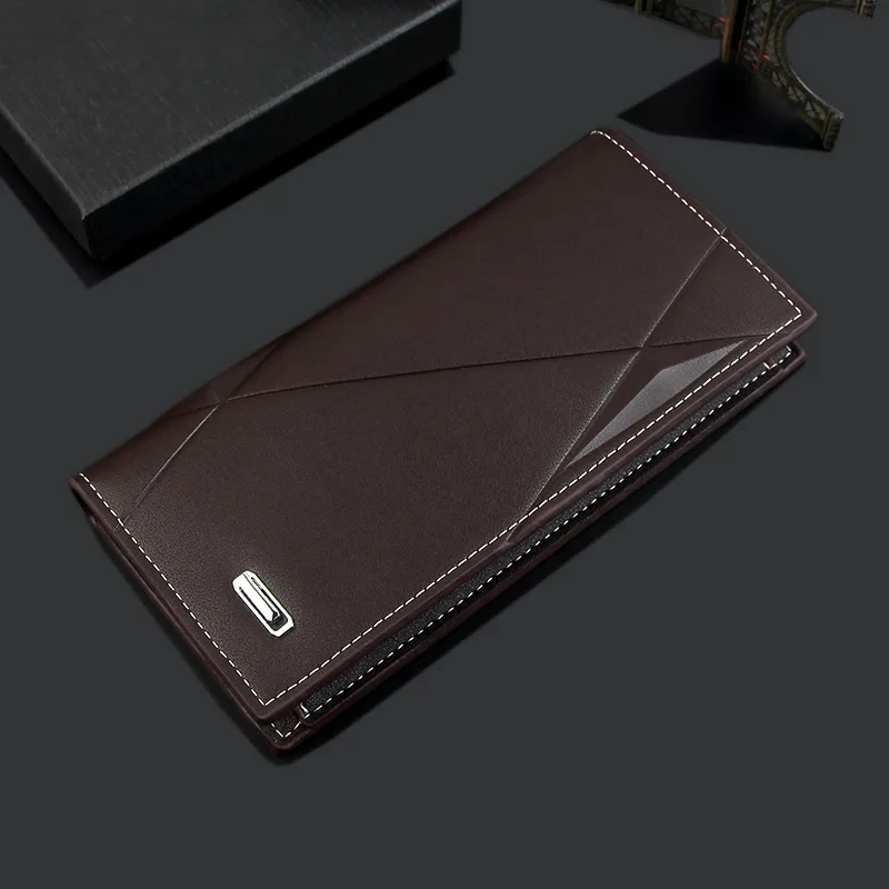 Wallet Men Luxury Leather Slim Long Purse Soft Leather Money Clip Multiple Card Slots Business Card Holder Men\'s Wallet