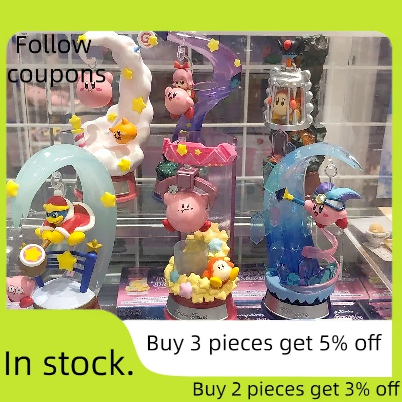 

Re-Ment оригинальные фигурки Кирби, качели Кирби, мерцающий путешественник Кирби Уоддл Диин Кинг Dedede, коллекция игрушек из ПВХ, подарок