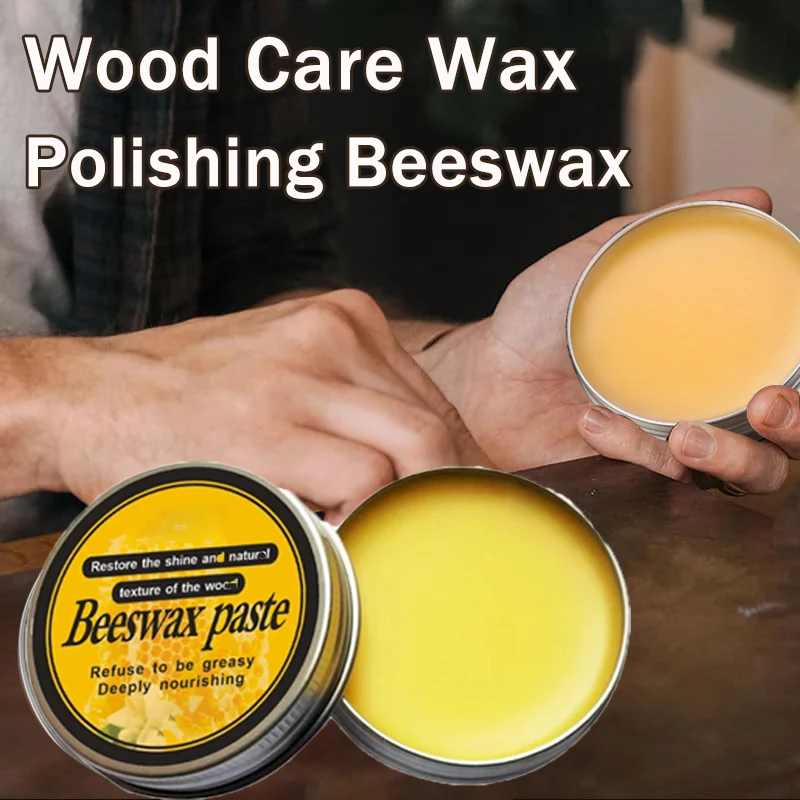 Beeswax Furniture Polish Natural Wood Conditioner Wear-resistant Furniture Care Multipurpose Beeswax for Wooden Tools Care Wax