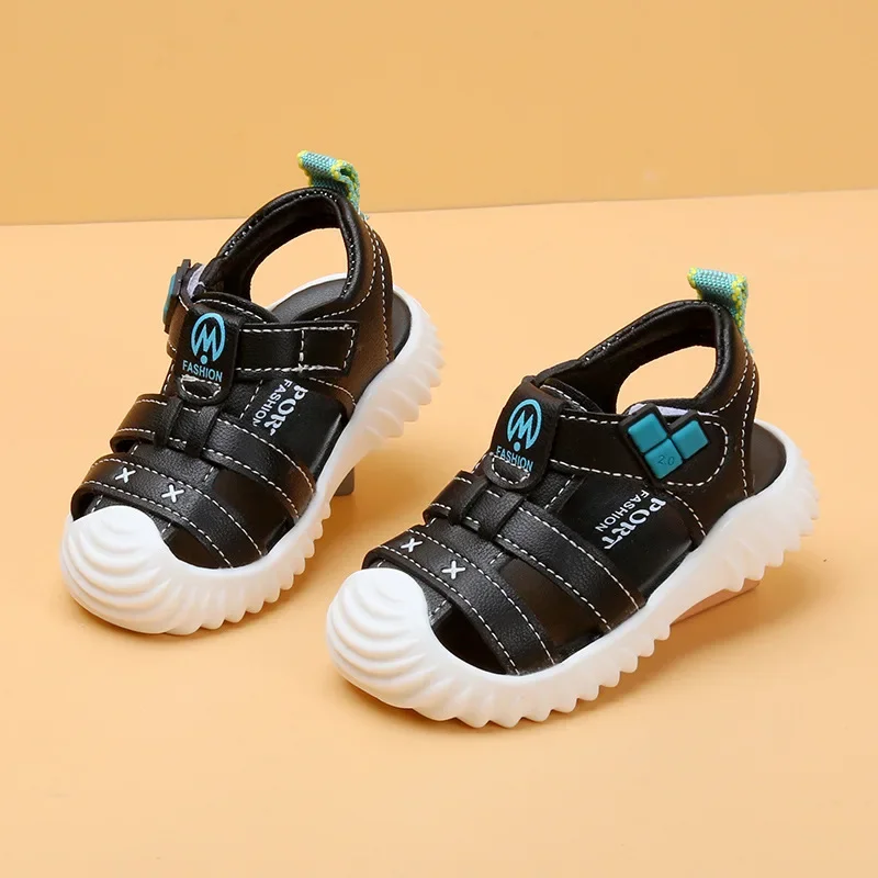 Summer New Boys Sandals Closed-toe Sandals Children's Soft Sole Non-slip Beach Sandals Kindergarten Baby Walking Shoes