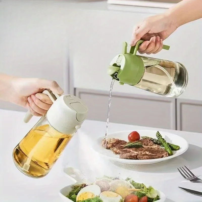 

470/600ml Portable Oil Sprayer And Dispenser 2-In-1 Olive Oil Mister And Kitchen Oil Spray Bottle for Cooking BBQ