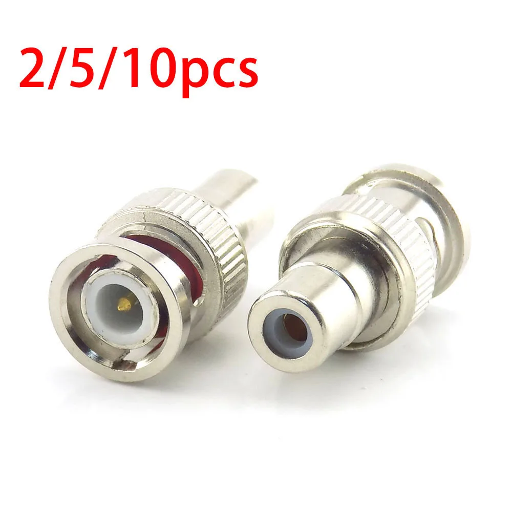 1pc/10pcs BNC Male TO RCA Female Plug COAX Adapter Connector Plug  F/M Couple For Security System Video CCTV Camera C3