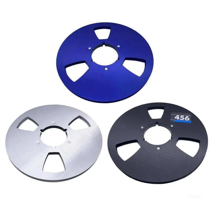 

Metal Takeup Reel Opening Machine Parts 3 Hole 1/4 10 Inch Empty Reel for Reel To Reel Tape Recorder Dropship