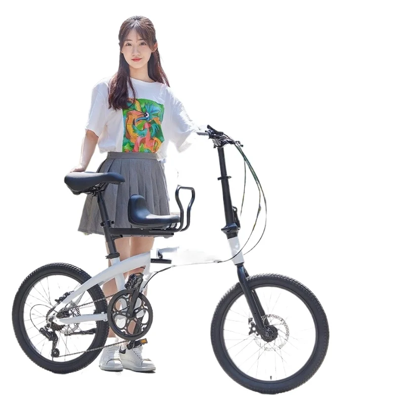 Parent-child folding bicycle with baby mother and child car ultra-light and portable