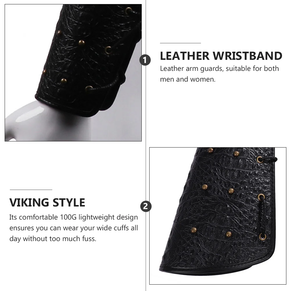 

2pcs Arm Guards Steampunk Adjustable Wristband For Cosplay Party Role Play Medieval Bracers Wrist Knight