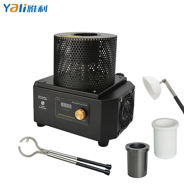 High Efficiency Safety 1KG Mini Portable Induction Furnace For Melting Gold Silver Copper Steel Smelting Machine