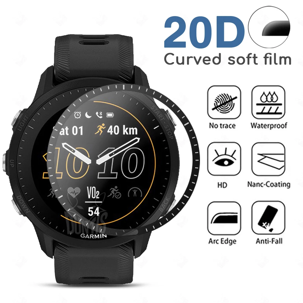 20D Curved Edge Protective film For Garmin Forerunner 955 Smart Watch Soft Screen Protector for Garmin Forerunner955 (Not Glas)