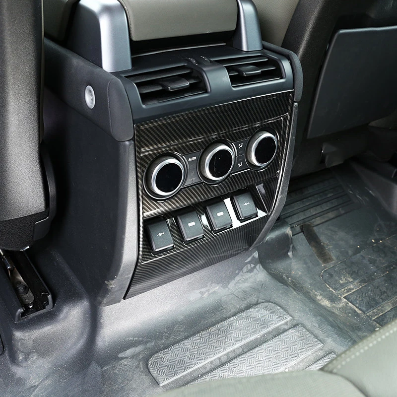 Carbon Fiber Car Armrest Box Rear A/C Air Outlet Anti-kick Trim Cover Accessories For Land Rover Defender 90 110 130 2020-2026
