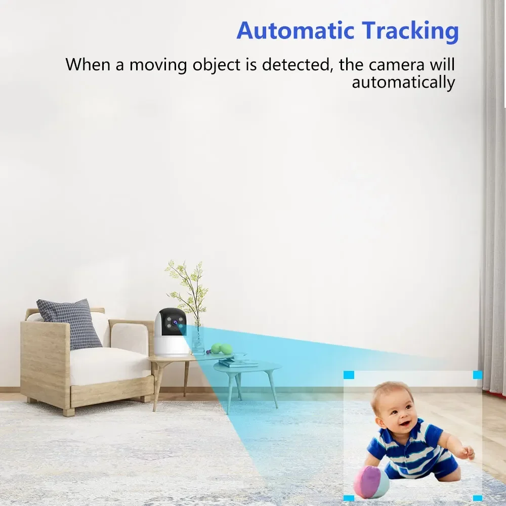 5MP WiFi Camera O-Kam App Smart Home Indoor Wireless IP Surveillance Camera AI Detect Automatic Tracking Security Baby Monitor