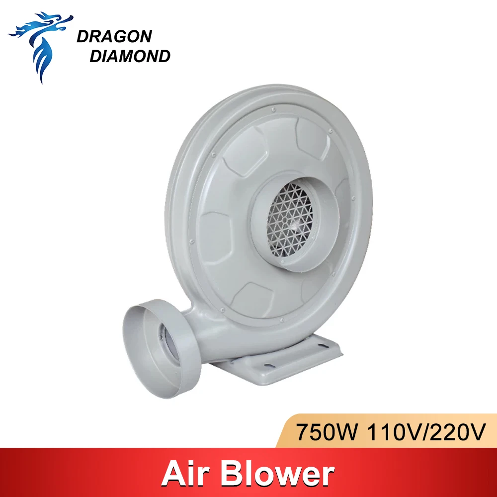 

DRAGON DIAMOND 750W Air Blower Centrifugal Laser Exhaust Fan AC110V AC220V Medium Pressure Blowing Fan Lower Noise