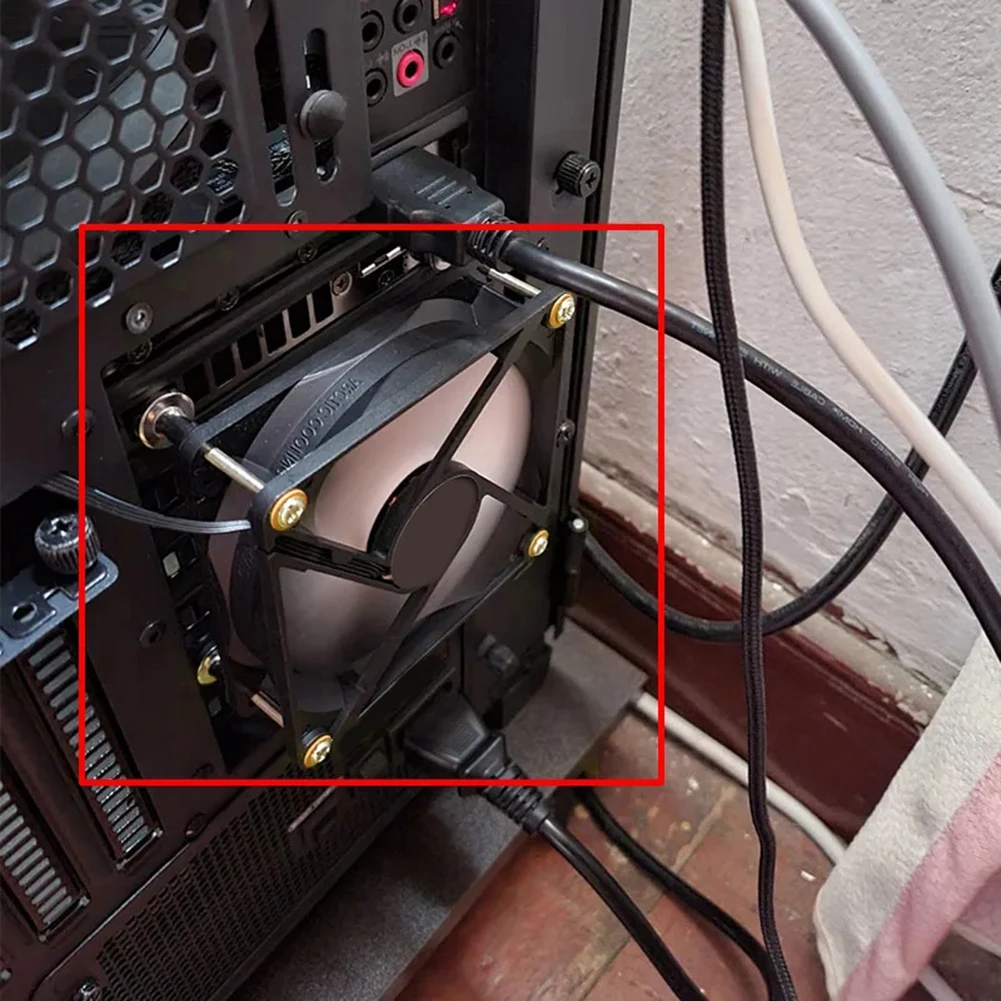 4 Uds tornillos de ventilador de chasis de fijación tornillos de ventilador de chasis estabilidad mejorada funcionamiento más silencioso que no daña el ventilador para ventilador de refrigeración modificado DIY