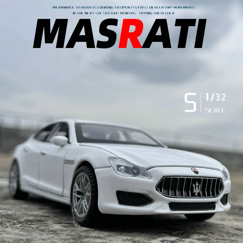 1:32 Maserati quattro porte coupé modello di auto in lega pressofuso simulazione giocattolo in metallo modello di auto collezione di suoni e luci