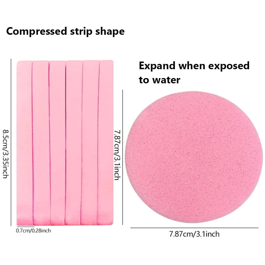 10/50 Stück Komprimierte Gesichtsschwämme, weiche, wasserexpansierbare Reinigungspads für die tägliche Hautpflege, Gesichtswaschpads – Detail 6