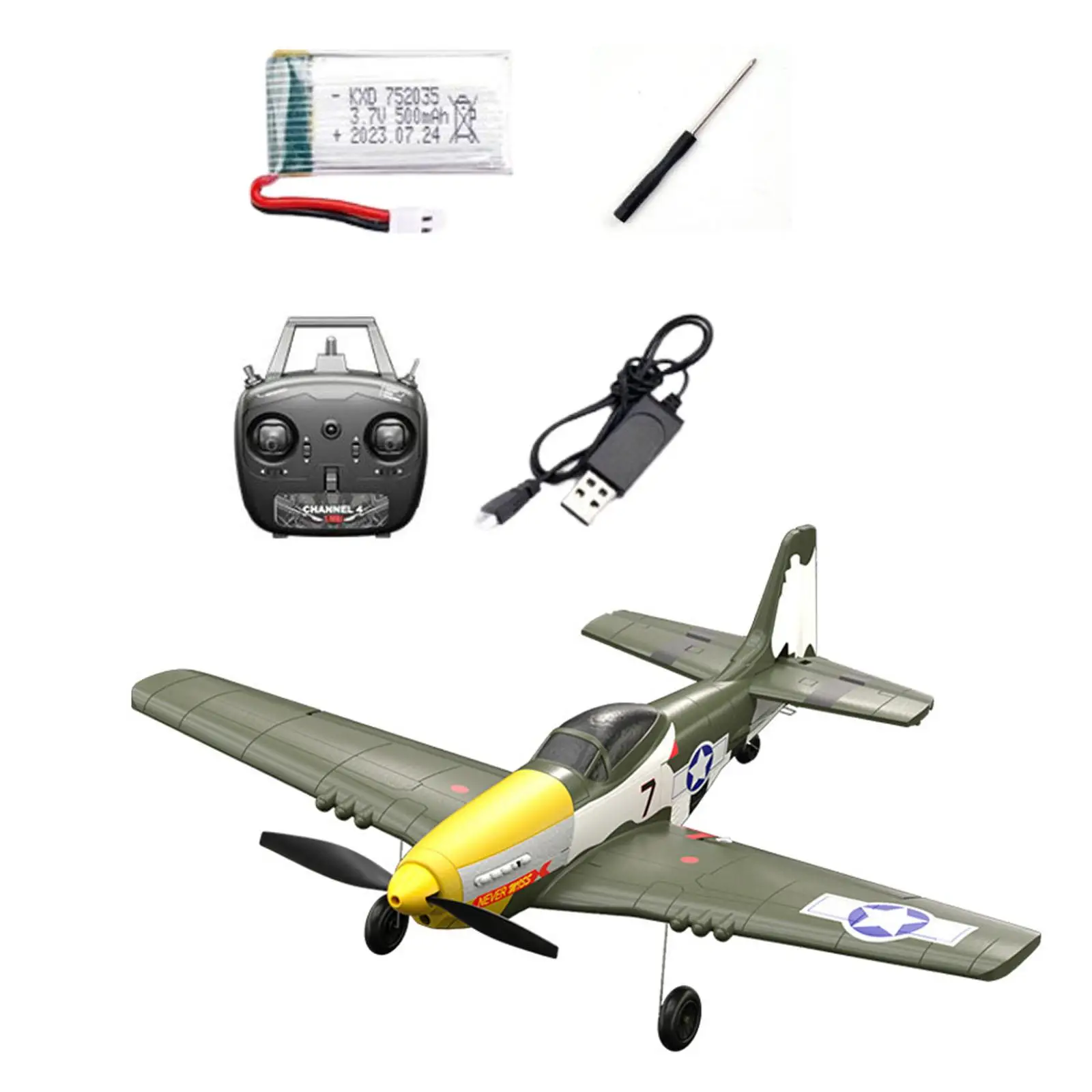 RC Plane Toys 4CH Model Remote Control Airplane for Beginners Children Kids