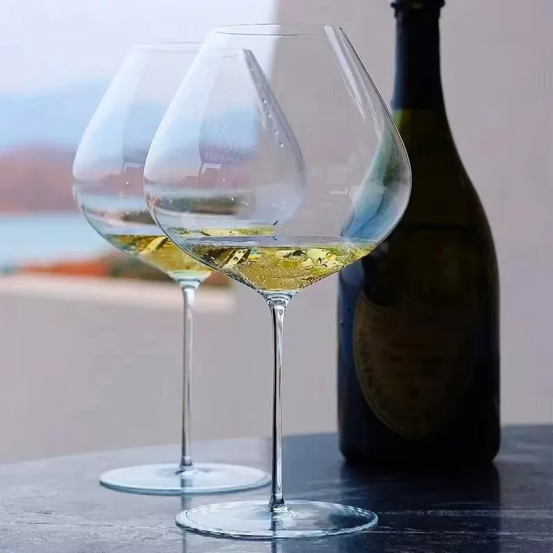 Juego de copas de vino de cristal ultrafinas, cuenco burdeos de tallo alto para comedor fino, restaurante, Hotel, Bar, vino tinto y blanco
