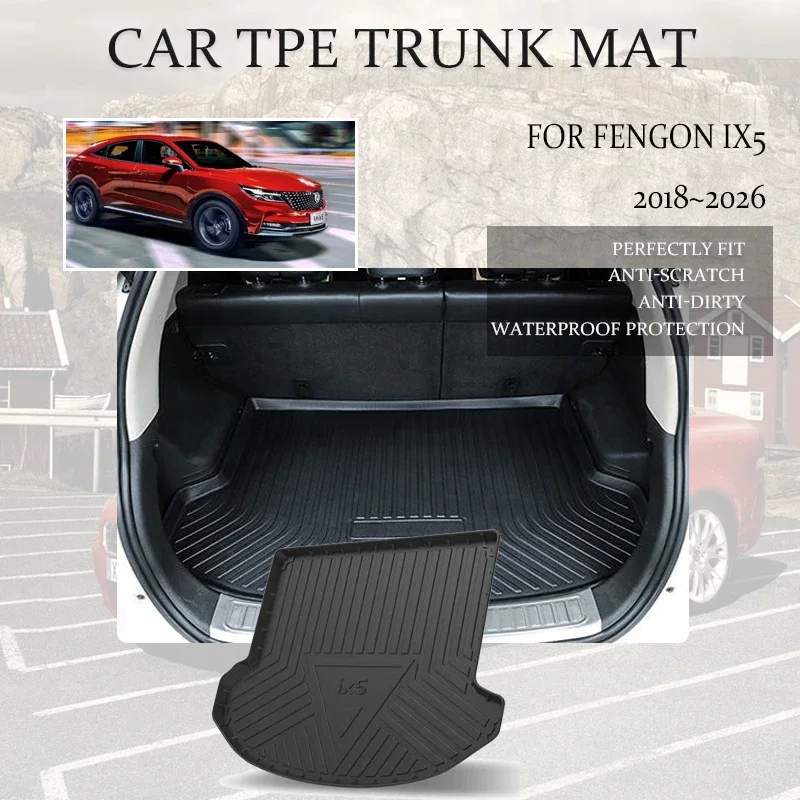 TPE Car Rear Trunk Mats For Fengon ix5 Fengguang DFSK Glory iX5 F5 2018~2026 Waterproof Boot Cover Cargo Carpet Auto Accessories