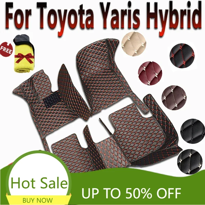 Car Floor Mats For Toyota Yaris Hybrid Mazda2 Hybrid MXPH11 2021 2022 2023 Waterproof Protective Pad Floor Cover Car Accessories