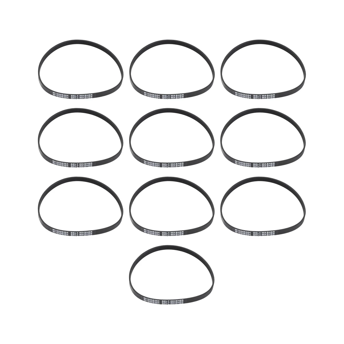 10 Pack W10006384 Washer Drive Belt for Chef Replaces 1871380 AH2579381 EA2579381 PS2579381