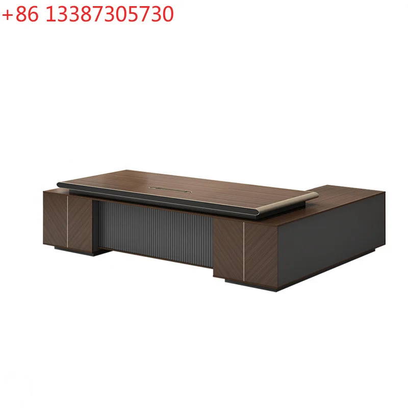 

Простой и современный стол руководителя, стол с окрашенной столешницей, стол председателя.