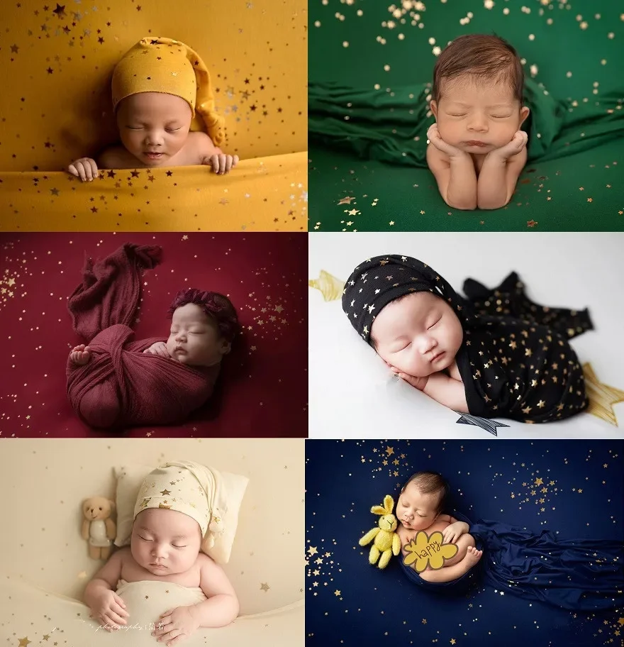 Newborn Photography Props Wraps Blanket  Christmas  Fur Ball Hat   Baby Photography Shoot Studio Accessories