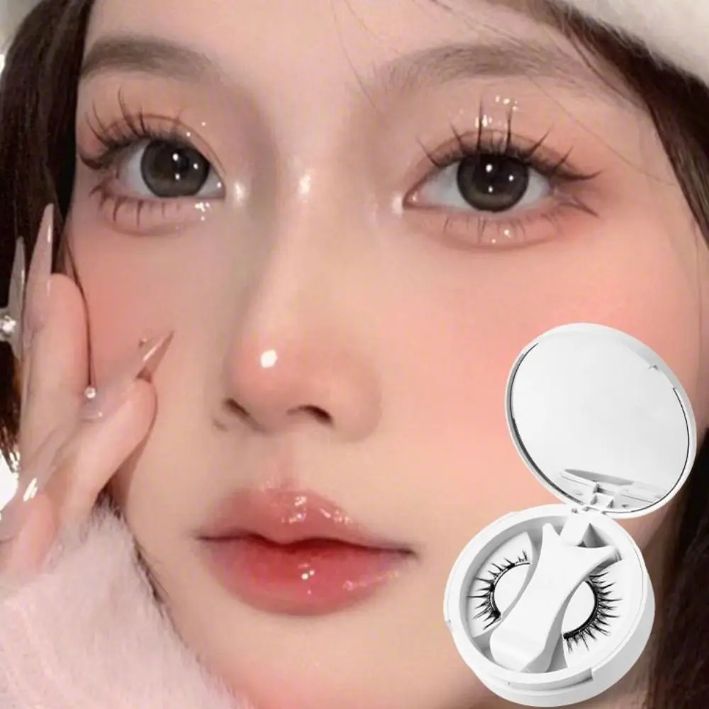 Reusable Magnetic False Eyelashes Fluffy Wispy Waterproof Full Strip Fake Eyelash Glue-free Comic Magnetic False Eyelash Novice