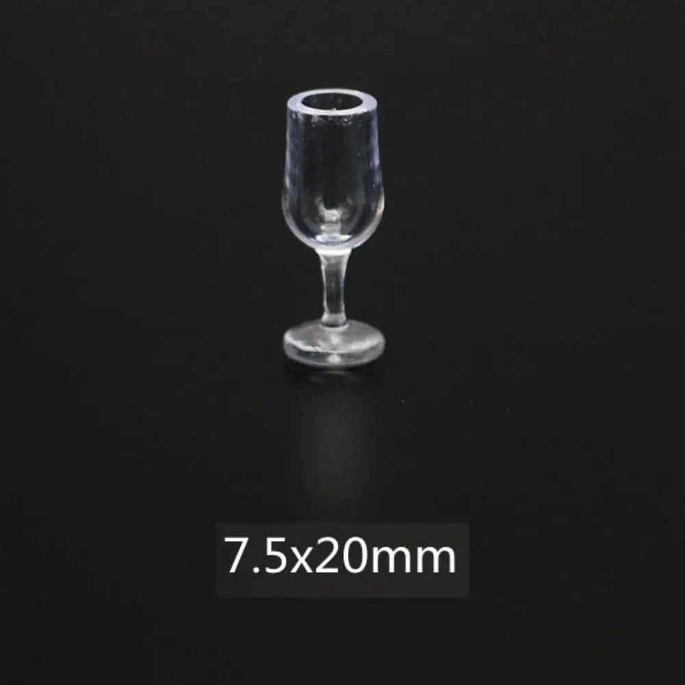 

10Pcs/Set Simulation 1:12 Dollhouse Furniture Water Cup Juice Glass Dollhouse Wine Glass DIY Craft Funny