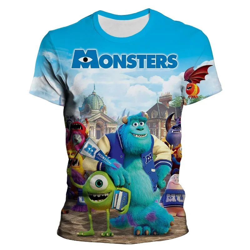 Camiseta de Sully Fur Monsters para niño y niña, camisa de manga corta con estampado 3d, a la moda