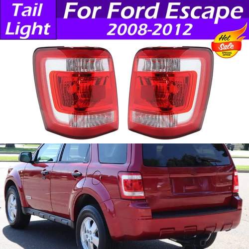Para Ford Escape 2008 2009 2010 2011 2012 lámpara trasera de coche luz trasera luz de freno de marcha atrás luz antiniebla cubierta de luces traseras sin bombilla