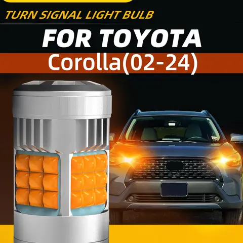 2pcs Car LED Turn Signal Lights Bulbs Front/Rear Direction Indicator For Toyota Corolla E120/130/140/150/170/180/210 Verso Cross