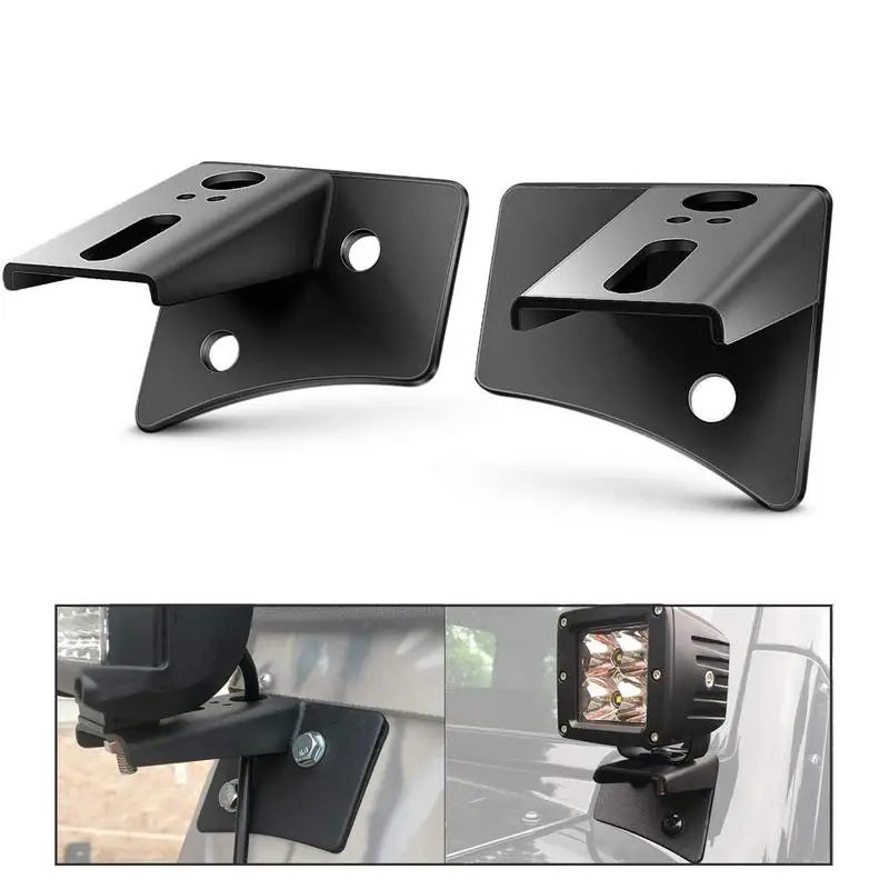 

Offroad Windshield Light Mount Brackets 1 Pair Hinge Light Vehicle Mounting Brackets Pillar Hood Light Mount Bracket Work Light