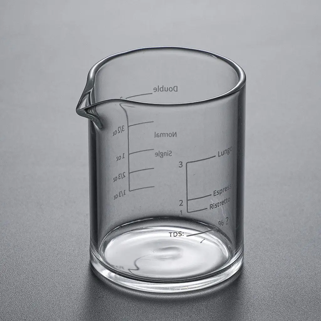 Clear Glass Espresso Liquid Shot Glass Measuring Cup Glass Heavy Square for Tequila Measurement 3.38 oz 100ML