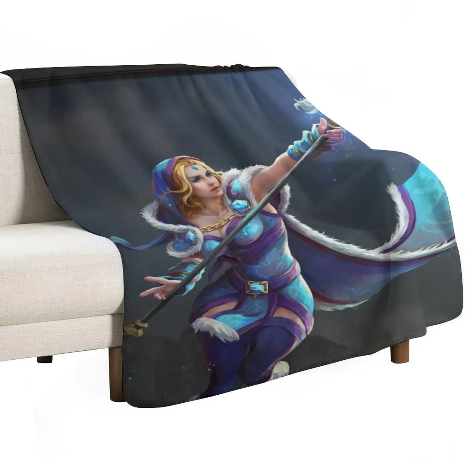 steam, dota2, Crystal Maiden Throw Blanket Flannel Fleece Soft Warm Throw Blanket