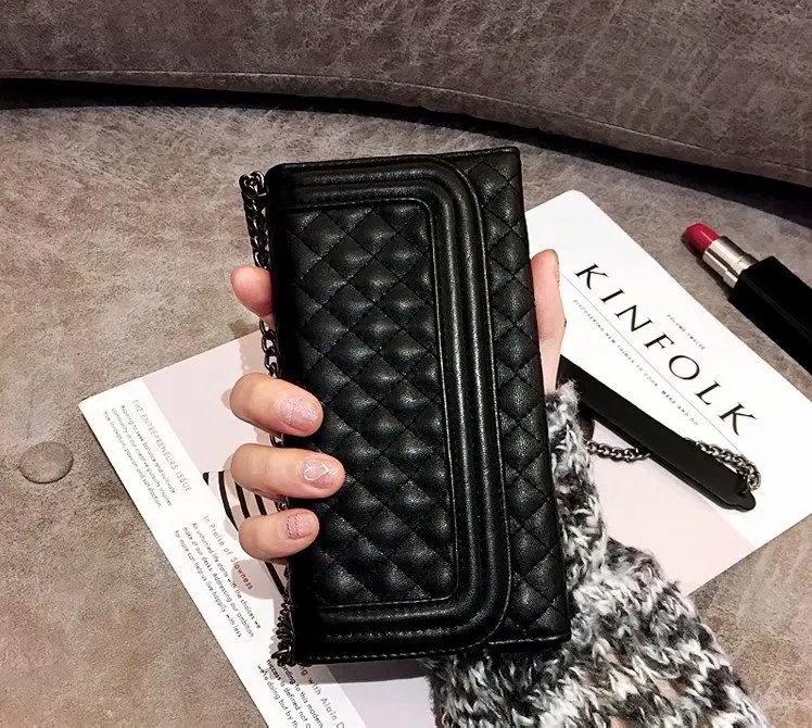 For iphone 15pro max case Luxury Mirror Card Wallet Crossbody Chain Bag Leather case for iPhone16 15 11 12 13 14pro case XS MAX