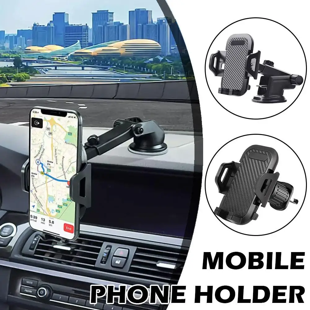 Sucker Car Phone Holder Mount Stand GPS Telefon Mobile Cell Support For IPhone 13 12 11 Pro Max X 7 8 H2P1