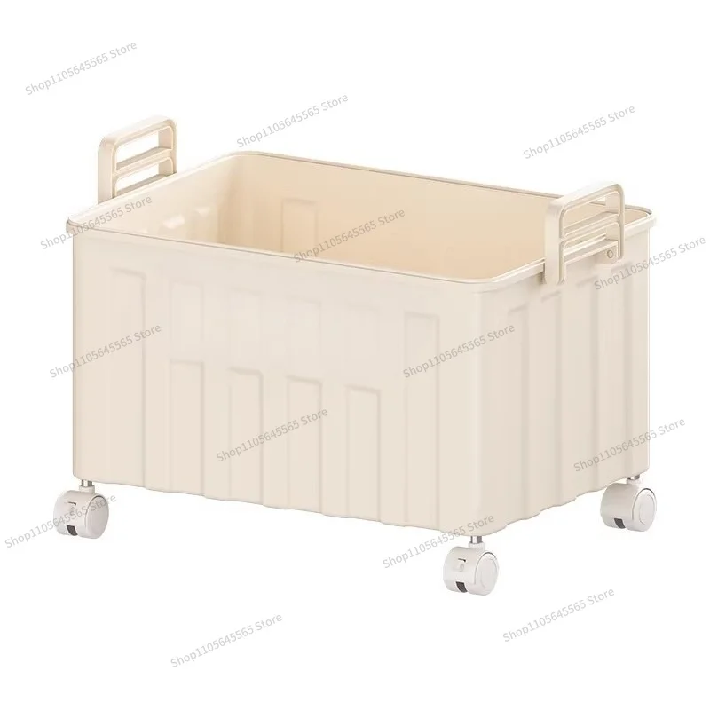 For Book Storage Box with Wheels, Movable Under Table Storage Box