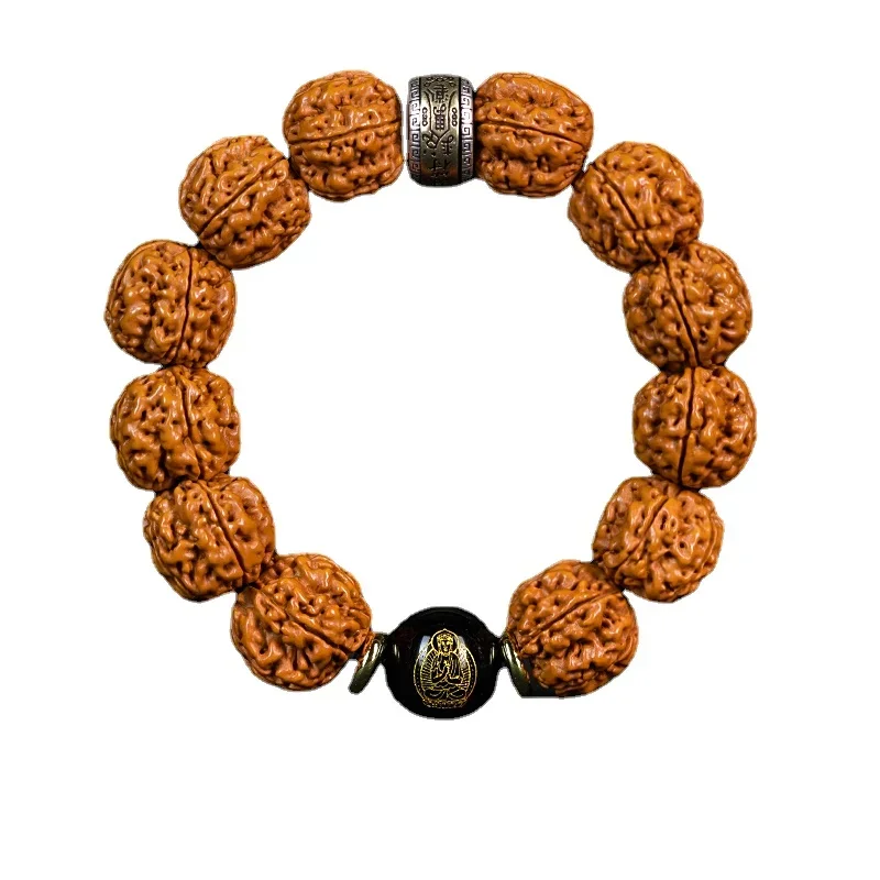 Big Rudraksha Beads Bracelet Boutique Crafts Full Meat Dragon Scale Handle Hand Toy Buddha Beads Bracelet Men's