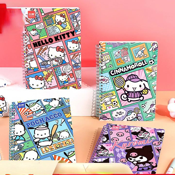 Sanrio Kuromi My Melody Cinnamoroll Hello Kitty Coil Book Creative Notebook Student Children Notebook Cartoon A5 Writing Pads